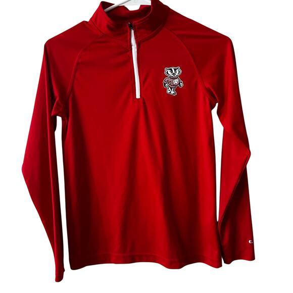 NWOT Youth Colosseum sz M (12-14) Wisconsin Badgers 1/4 zip pullover - Picture 1 of 3